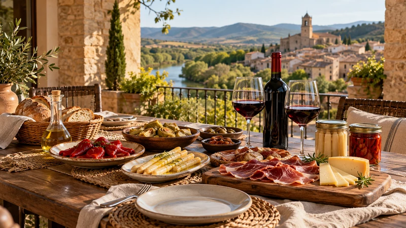 Tapas al atardecer con vistas al pueblo Tapas al atardecer con vistas al pueblo